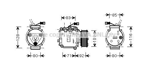 AVA QUALITY COOLING Компрессор, кондиционер HDAK169